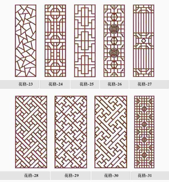 木挂落花格设计参考九五3291 帖子ID:2787-木图网-木结构之家 www.woodpic.cn