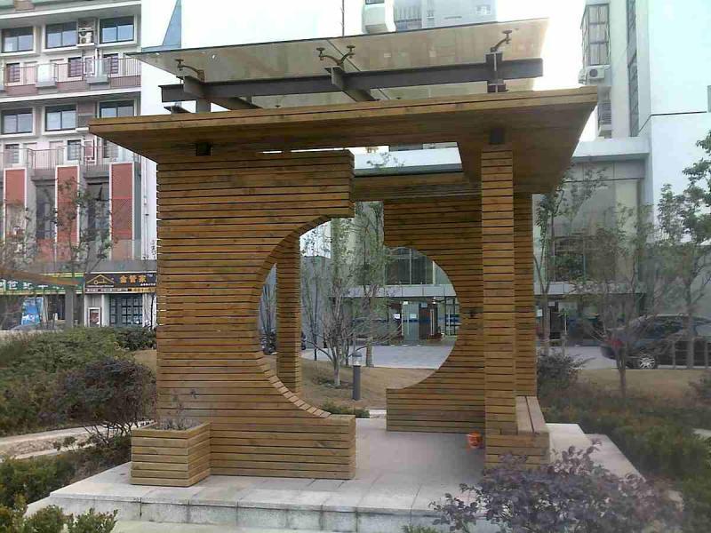 上海某公园顶部超级复杂的户外景观亭7934 帖子ID:2965-木图网-木结构之家 www.woodpic.cn