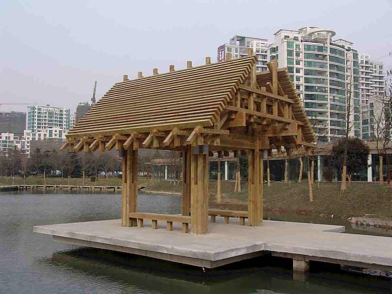 上海某公园顶部超级复杂的户外景观亭2364 帖子ID:2965-木图网-木结构之家 www.woodpic.cn