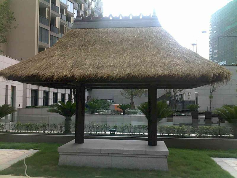 上海某酒店钢结构硬木泰式茅草亭2996 帖子ID:2966-木图网-木结构之家 www.woodpic.cn