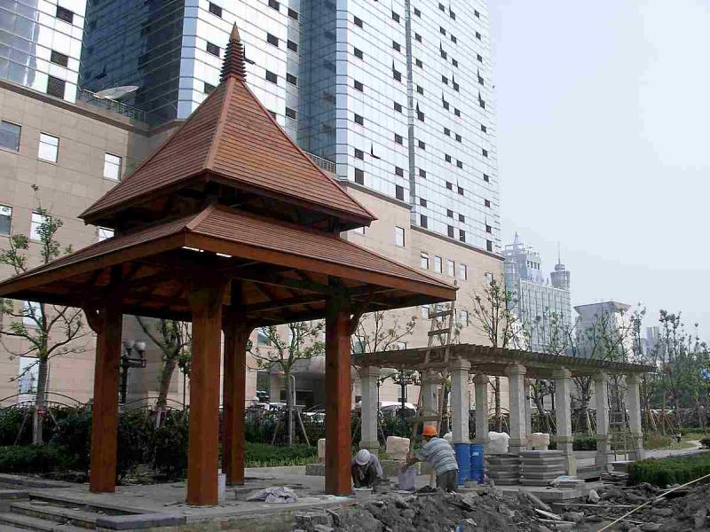 上海陆家嘴高档小区泰式凉亭1232 帖子ID:2971-木图网-木结构之家 www.woodpic.cn