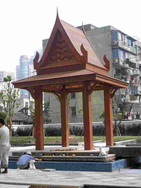 上海陆家嘴高档小区泰式凉亭6137 帖子ID:2971-木图网-木结构之家 www.woodpic.cn