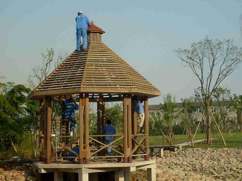 上海某别墅硬木景观亭529 帖子ID:2973-木图网-木结构之家 www.woodpic.cn