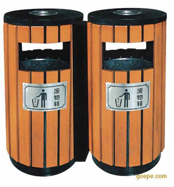 防腐木垃圾桶欣赏一4257 帖子ID:2877-木图网-木结构之家 www.woodpic.cn
