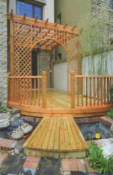 防腐木庭院景观欣赏九6615 帖子ID:2897-木图网-木结构之家 www.woodpic.cn