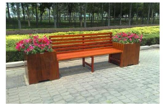 座椅防腐木花箱6949 帖子ID:952-木图网-木结构之家 www.woodpic.cn