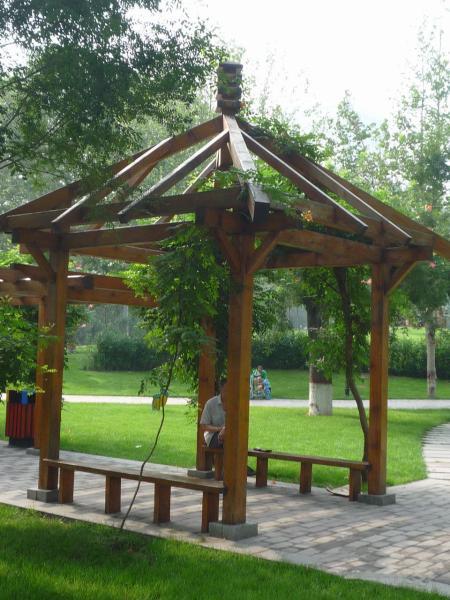 户外混木漏光凉亭5969 帖子ID:997-木图网-木结构之家 www.woodpic.cn