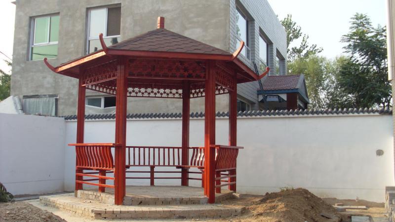 美人靠防腐木六角凉亭8929 帖子ID:1008-木图网-木结构之家 www.woodpic.cn