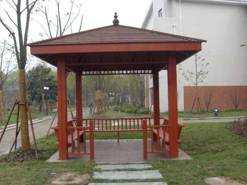 美人靠防腐木四角凉亭1798 帖子ID:1009-木图网-木结构之家 www.woodpic.cn