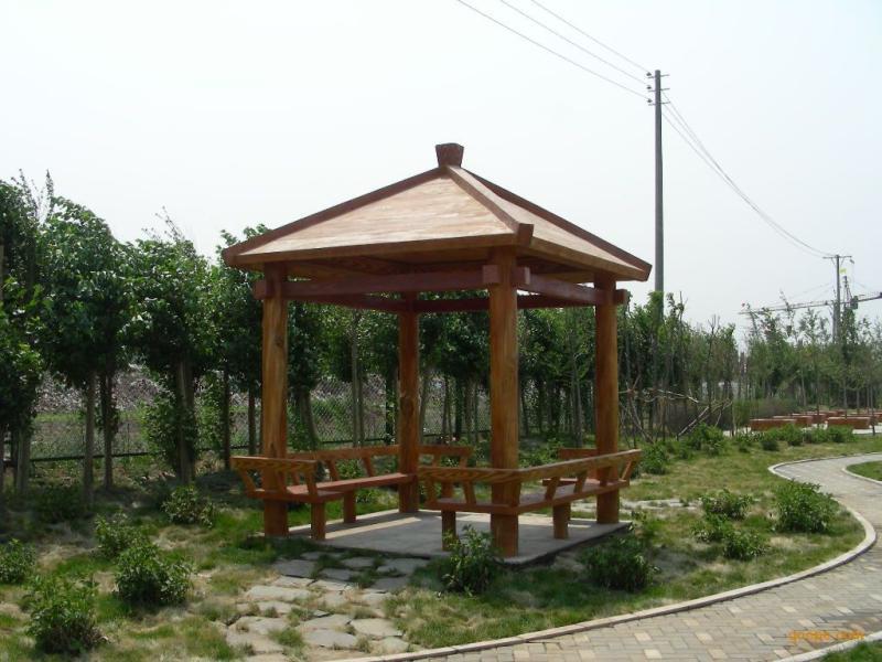 美人靠防腐木四角凉亭9827 帖子ID:1009-木图网-木结构之家 www.woodpic.cn