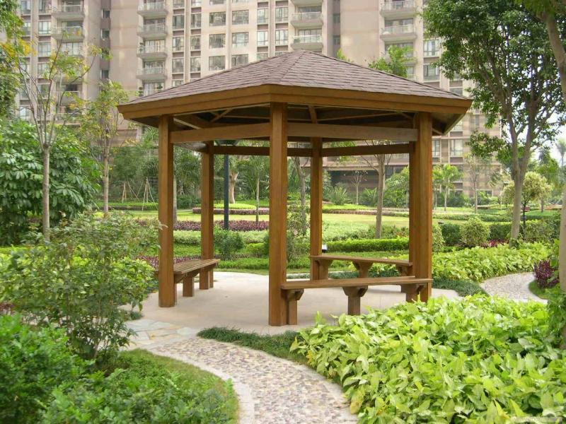 防腐木六角凉亭6886 帖子ID:1002-木图网-木结构之家 www.woodpic.cn