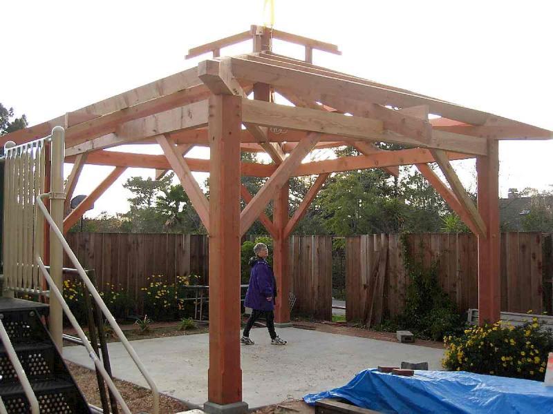 国外木结构凉亭施工过程7248 帖子ID:1533-木图网-木结构之家 www.woodpic.cn